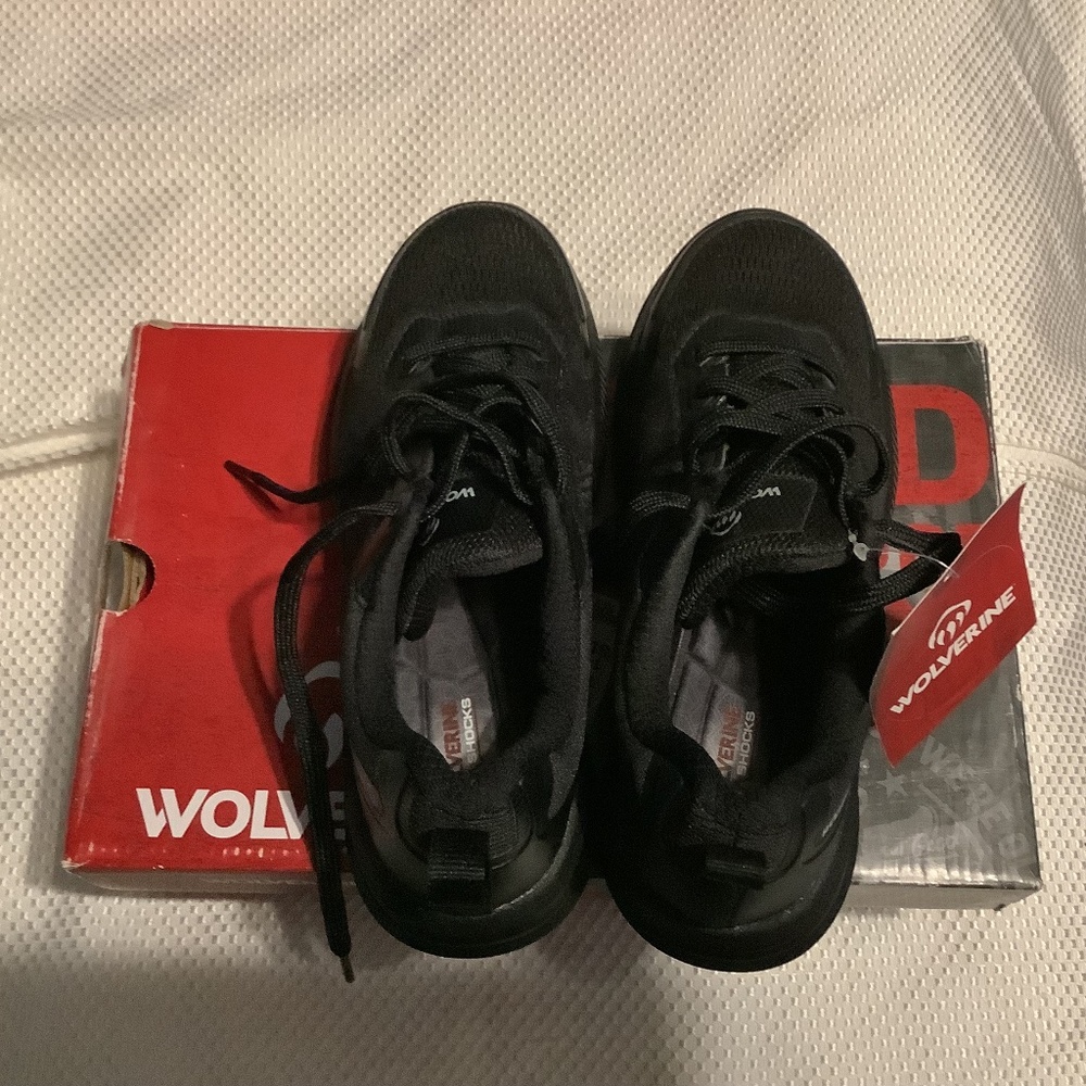 Women’s BLACK WOLVERINE Bolt DuraShocks Knit Carbonmax Work Shoes Size 6.5